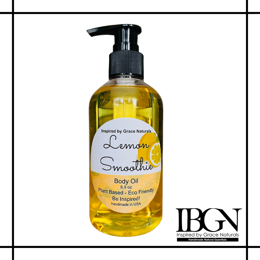 Fresh Lemon Scented Body Oil 8.9 oz